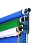 3 Roller Wall Mounting Manual Background Support System - Image 2