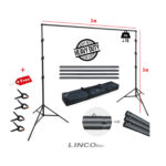 3D Paper Backdrop Photography 3x3m + Adjustable Background Stand Backdrop Support System 3x3m - Image 2