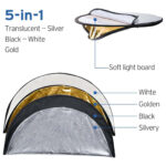 5-in-1 Portable Foldable Reflectors with Carrying Bag - Image 3