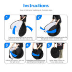 2 in1 Backgrounds Portable Muslin Cotton Black & White with Carrying Bag 1.5x2m - Image 4