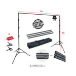 Adjustable Background Stand Backdrop Support System Kit with Carry Bag 2x2m