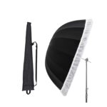 Black & Silver Umbrella Reflector with Diffuser 165cm