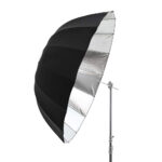 Black & Silver Umbrella Reflector with Diffuser 165cm - Image 2