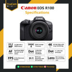 Canon EOS R100 Mirrorless Camera with 18-45mm Lens - Image 7