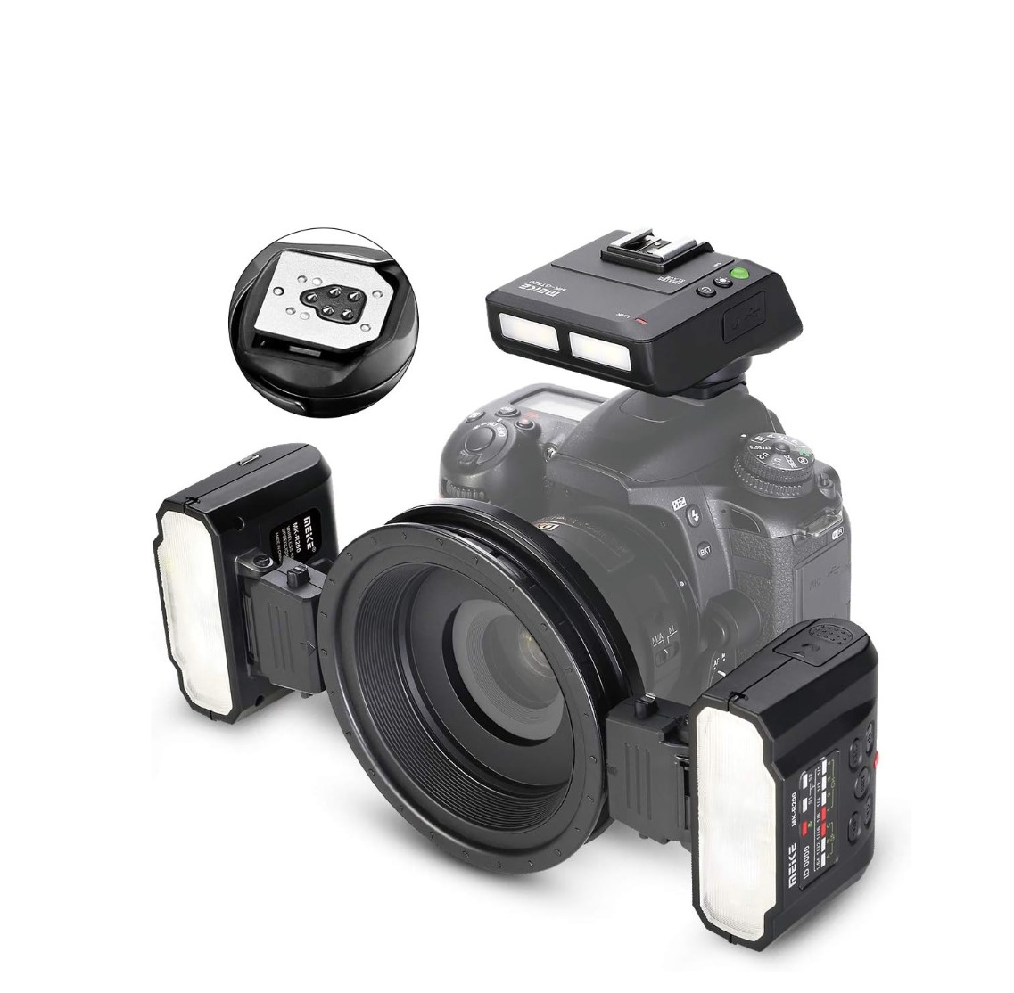 Meike MK-MT24 II Macro Twin Flash Light Speedlite For Nikon (2) Meike MK-MT24 II Macro Twin Flash Speedlite For Nikon - Image 1