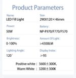 Varicolor LED 800 RGB professional photo and video led light kit - Image 3