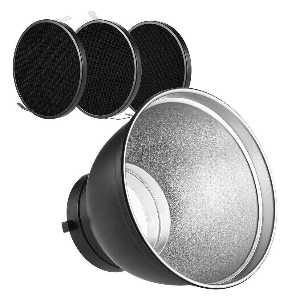 Standard Reflector Diffuser Lamp Shade Dish with 40° 50° 60° Honeycomb (1) Standard Reflector Diffuser Lamp Shade Dish with 40° or 50° or 60° Honeycomb - Image 1