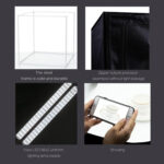 Studio LED Light Box with 3 Colors PVC Backdrops - Image 6