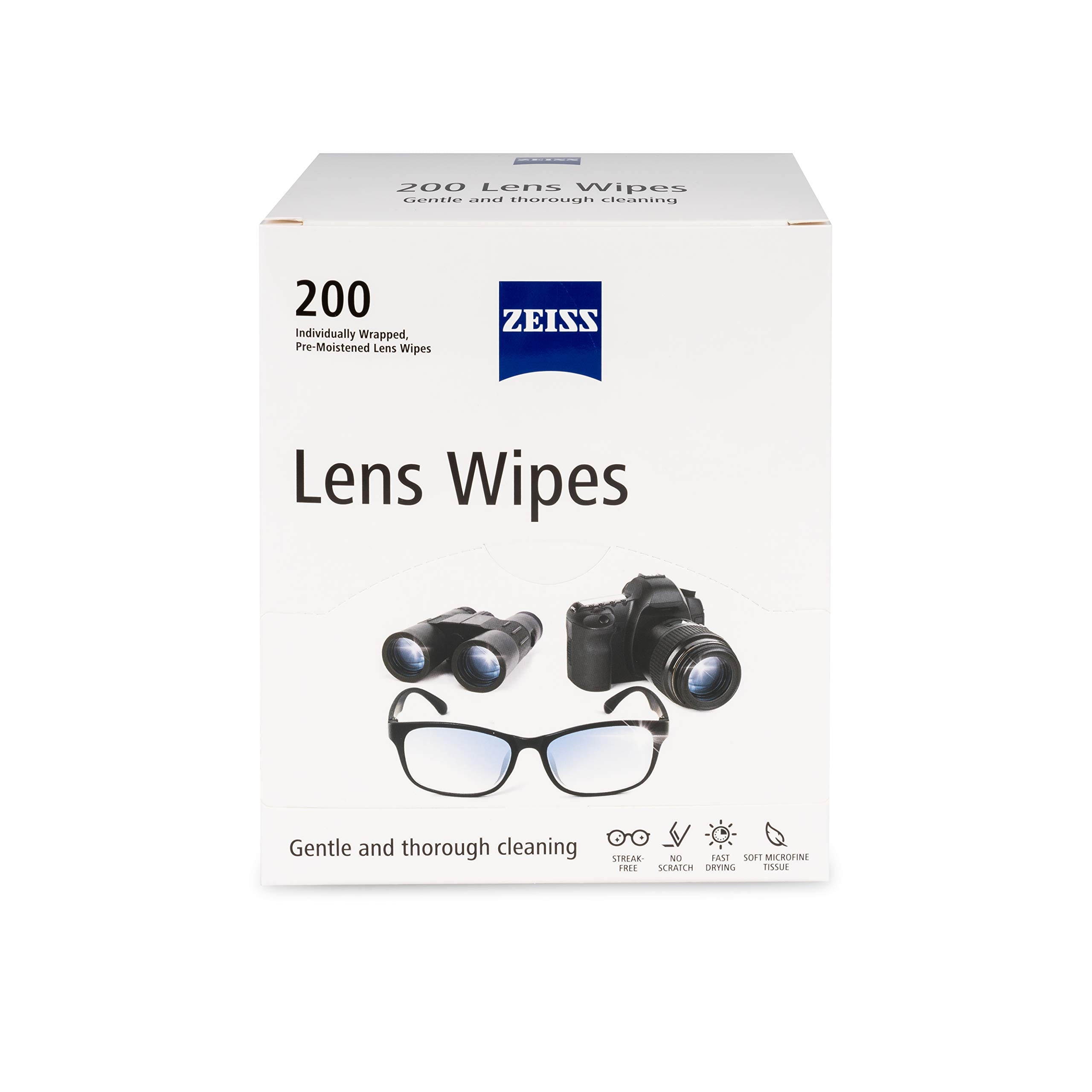 ZEISS Pre-Moistened Lens Cleaning Wipes, 200 Count (1) ZEISS Pre-Moistened Lens Cleaning Wipes, 200 Count - Image 1