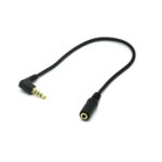 3.5mm Right Angle 90 degree Stereo Audio Male to femle Adapter Cable