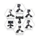 360° Rotation Ball Head Triple Suction Cup Car Phone Holder Action Camera - Image 4