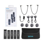 BOYA BY-W4 Ultracompact 4-Person Wireless Microphone System for Cameras and Smartphones (2.4 GHz) - Image 5