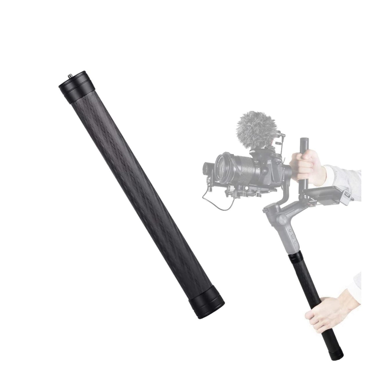 Boom Fiber Carbon 50cm For Stabilizer (3) Boom Fiber Carbon 50cm For Stabilizer - Image 1