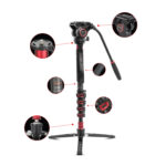 CAYER FC-501 Carbon Fiber Proff. Carbon Fiber Video & Photo Monopod with Fluid Drag Head