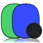 Collapsible Background Screen Double-Sided Green _ Blue 2-in-1