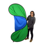 Collapsible Background Screen Double-Sided Green _ Blue 2-in-1 - Image 2