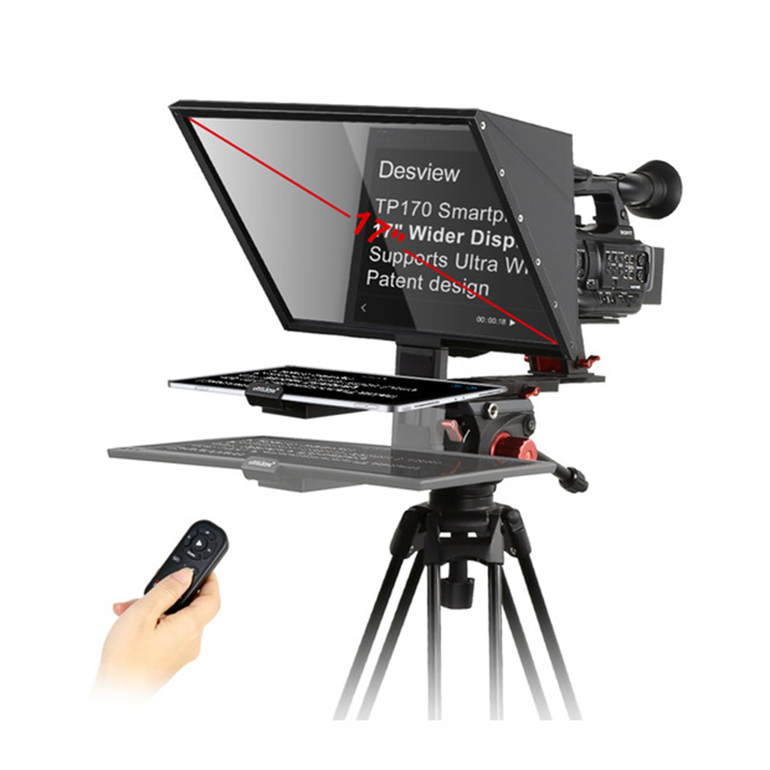 Desview TP170 Portable Teleprompter for Tablets and Smartphones (8) Desview TP170 Portable Teleprompter for Tablets and Smartphones - Image 1