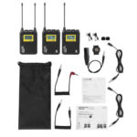 LENSGO LWM-328C Lavalier  Lapel Wireless Microphone Set with TF Card Slot (2 Transmitter + 1 Receiver) - Image 4