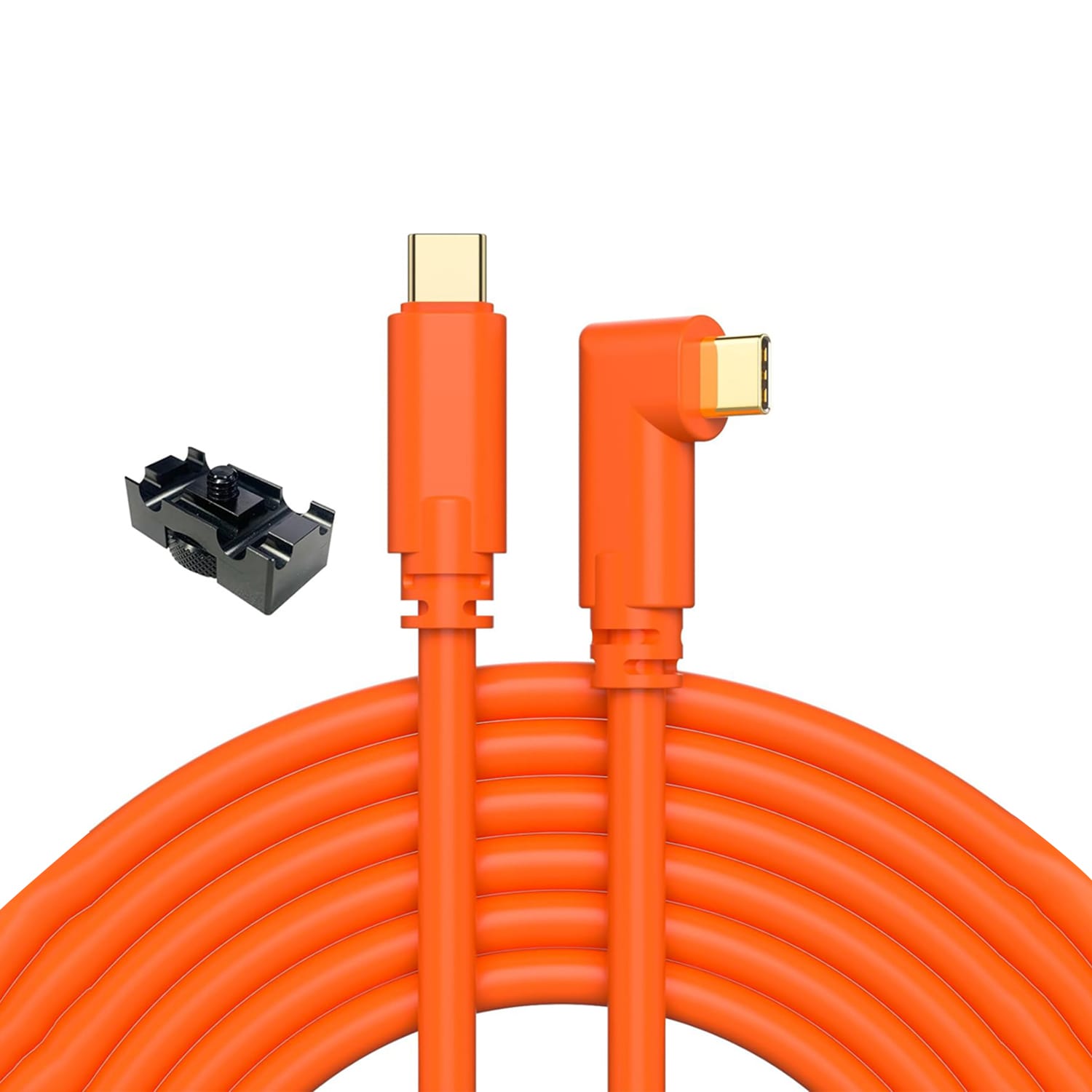 High speed type c to type c 90 degree angle adapter cable - 5m (4) High speed type c to type c 90 degree angle adapter cable 5m - Image 1