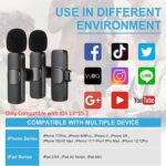 K9 Wireless Lavalier Microphone System 2 Mics for iPhone - Image 3