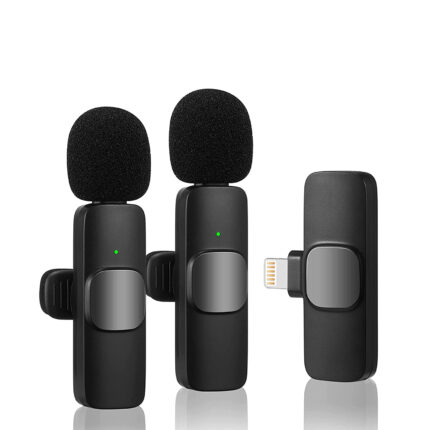 K9 Wireless Lavalier Microphone System 2 Mics for iPhone