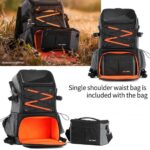 K&F Concept Outdoor Camera Backpack with Shoulder bag - Image 3