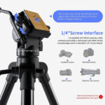 KINGJOY  VT-866 Video Tripod with Fluid Head - Image 4