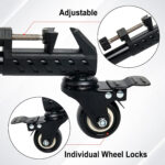 KINGJOY VX- 600  Heavy  Duty Dolly Wheels For Tripods and Stands - Image 3