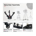 KINGJOY VX- 600  Heavy  Duty Dolly Wheels For Tripods and Stands - Image 4