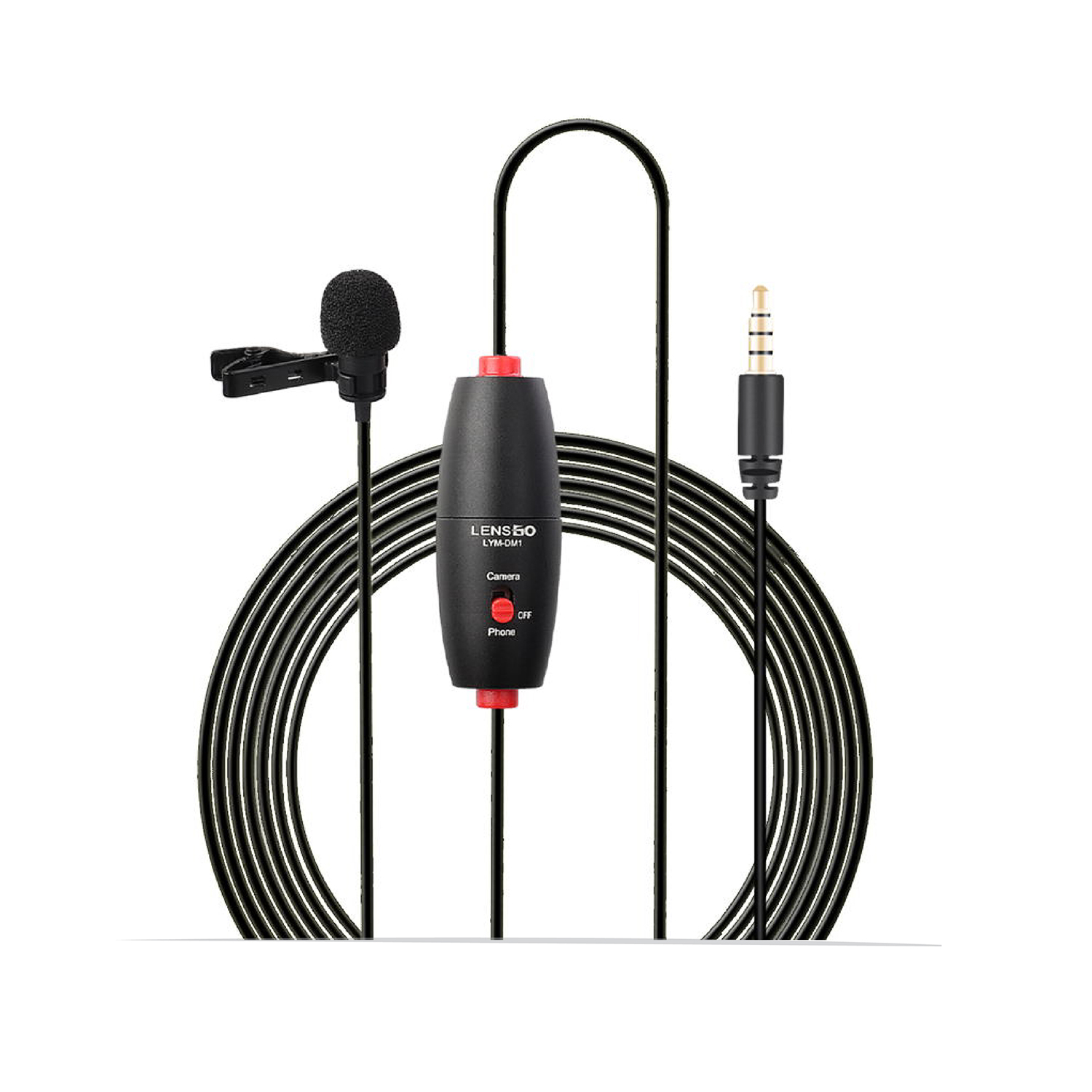 Nec & hand_Mics4-06 LensGo LWM-DM1 Omnidirectional Lavalier Microphone and Dual Omnidirectional Lavalier Microphone - Image 1