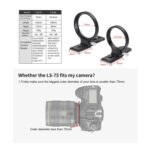 SUNWAYFOTO LS-75 Ring Lens Support with Plate Mount - Image 4