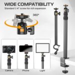 VIJIM LS02 Camera Desk Mount Stand with Auxiliary Holding Arm - Image 2