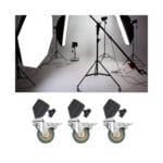 Wheels Heavy Duty For Light Stands Size 22cm - 3 Pcs - Image 4