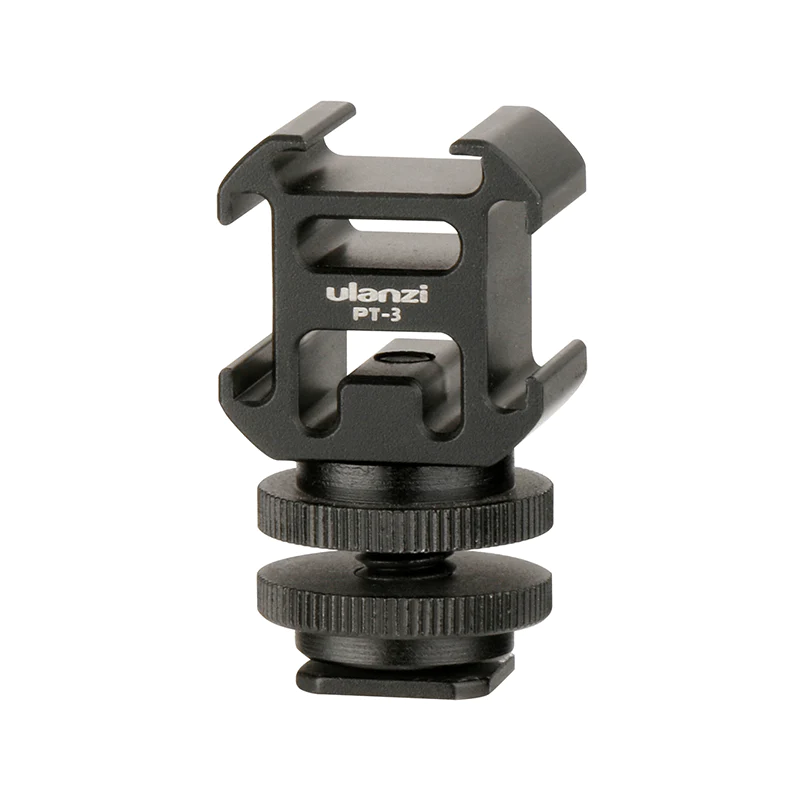 ulanzi-pt-3s-triple-cold-shoe-camera-mount-camera-accessories-18986054647960 Ulanzi PT-3S Triple Cold Shoe Mount - Image 1