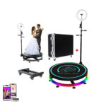 360 Photo Booth with hard Case Box and Wheels