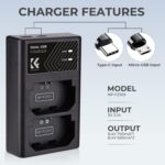 K&F CONCEPT NP-FZ100 Quick Dual Battery Charger - Image 5