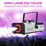 Tengchang 1500W Smoke Fog Machine RGB 9 LED DJ Halloween Party Stage Light with Remote Controller - Image 3