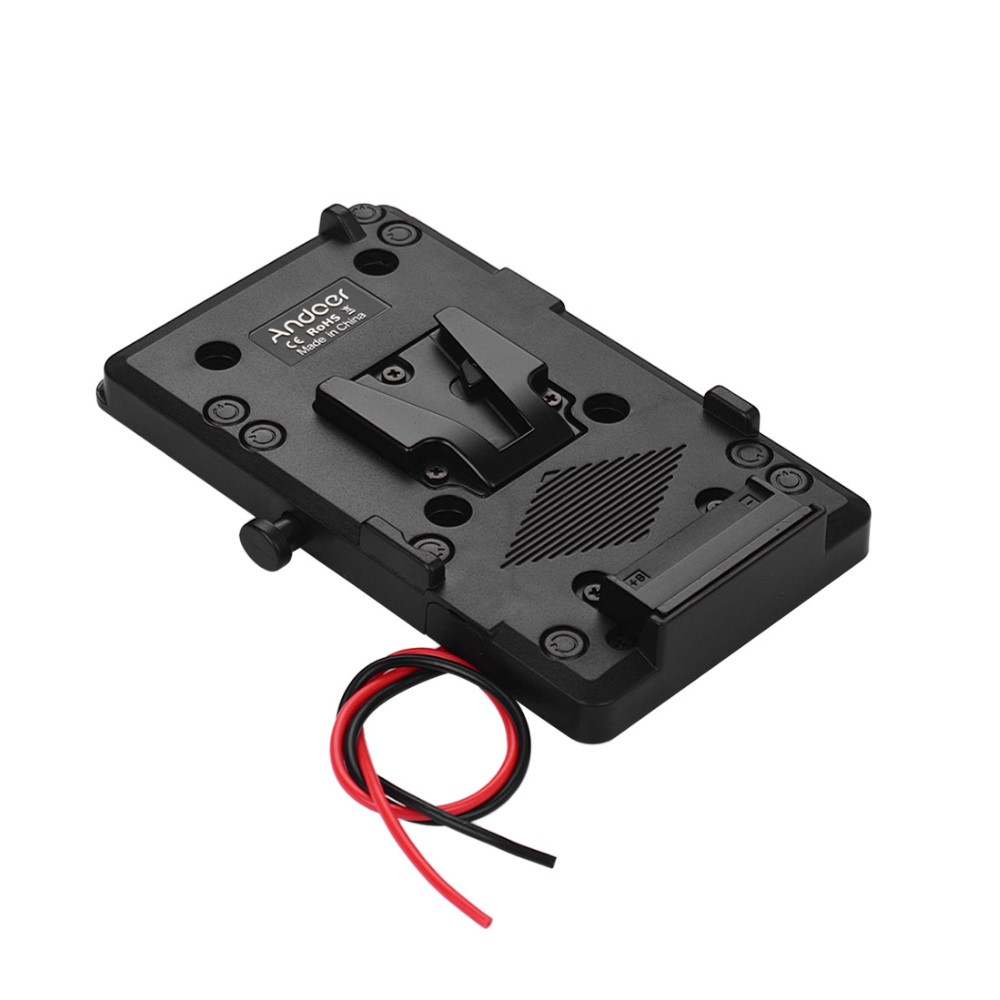 Andoer V Mount V-Lock Battery Power Plate Adapter (2) Andoer V Mount V-Lock Battery Power Plate Adapter - Image 1
