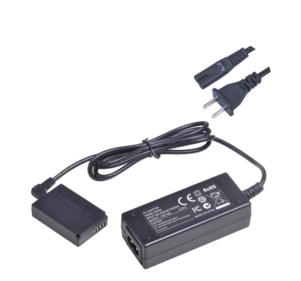 Dummy Battery & AC Power Supply Adapter Kit For Canon LP-E12 (2) Dummy Battery & AC Power Supply Adapter Kit For Canon LP-E12 - Image 1