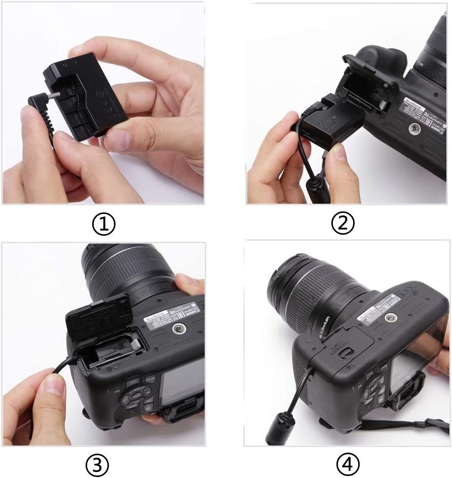 Dummy Battery & AC Power Supply Adapter Kit For Canon LP-E10 - Image 3