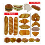 Fake Bread Set for Commercial Photography Set 21 Pieces