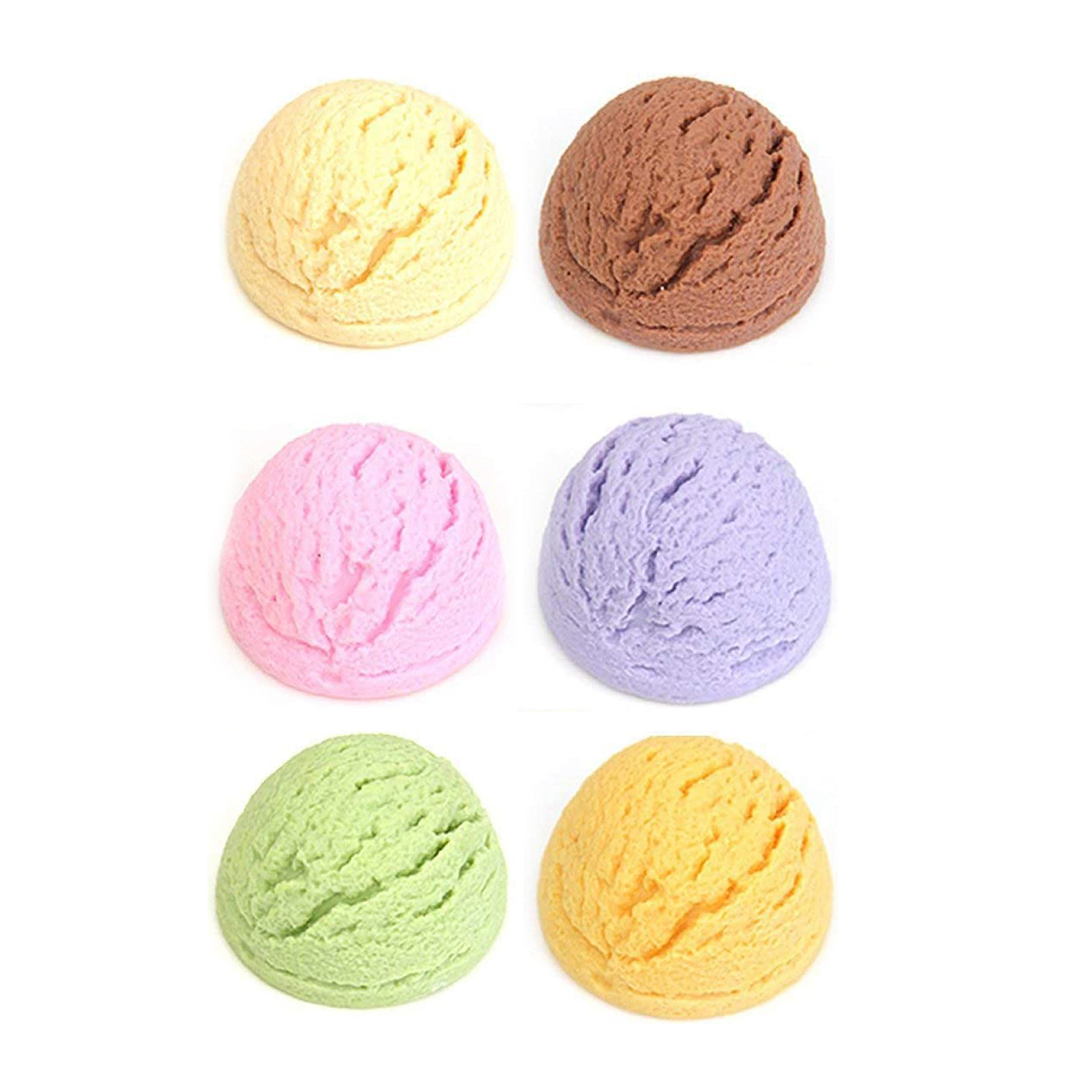 Fake Ice Creem Scoops for Commercial Photography Set 6 Pieces (1) Fake Ice Creem Scoops for Commercial Photography Set 6 Pieces - Image 1