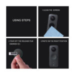 Sunnylife IST-GHM650 Screen Protector Glass for Insta360 ONE X2- 2 sets - Image 6