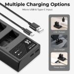 K&F CONCEPT EN-EL14 Quick Dual Battery Charger - Image 4