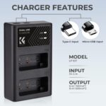 K&F CONCEPT LP-E17 Quick Dual Battery Charger - Image 6