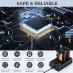 K&F CONCEPT LP-E6NH Quick Dual Battery Charger - Image 5