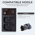K&F CONCEPT LP-E6NH Quick Dual Battery Charger - Image 7