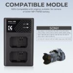 K&F CONCEPT NP-FW50 Quick Dual Battery Charger - Image 4
