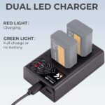 K&F CONCEPT NP-FW50 Quick Dual Battery Charger - Image 5