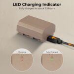 K&F Concept NP-FZ100 2280mAh Battery with USB Type C Fast Charging Port for Sony - Image 7